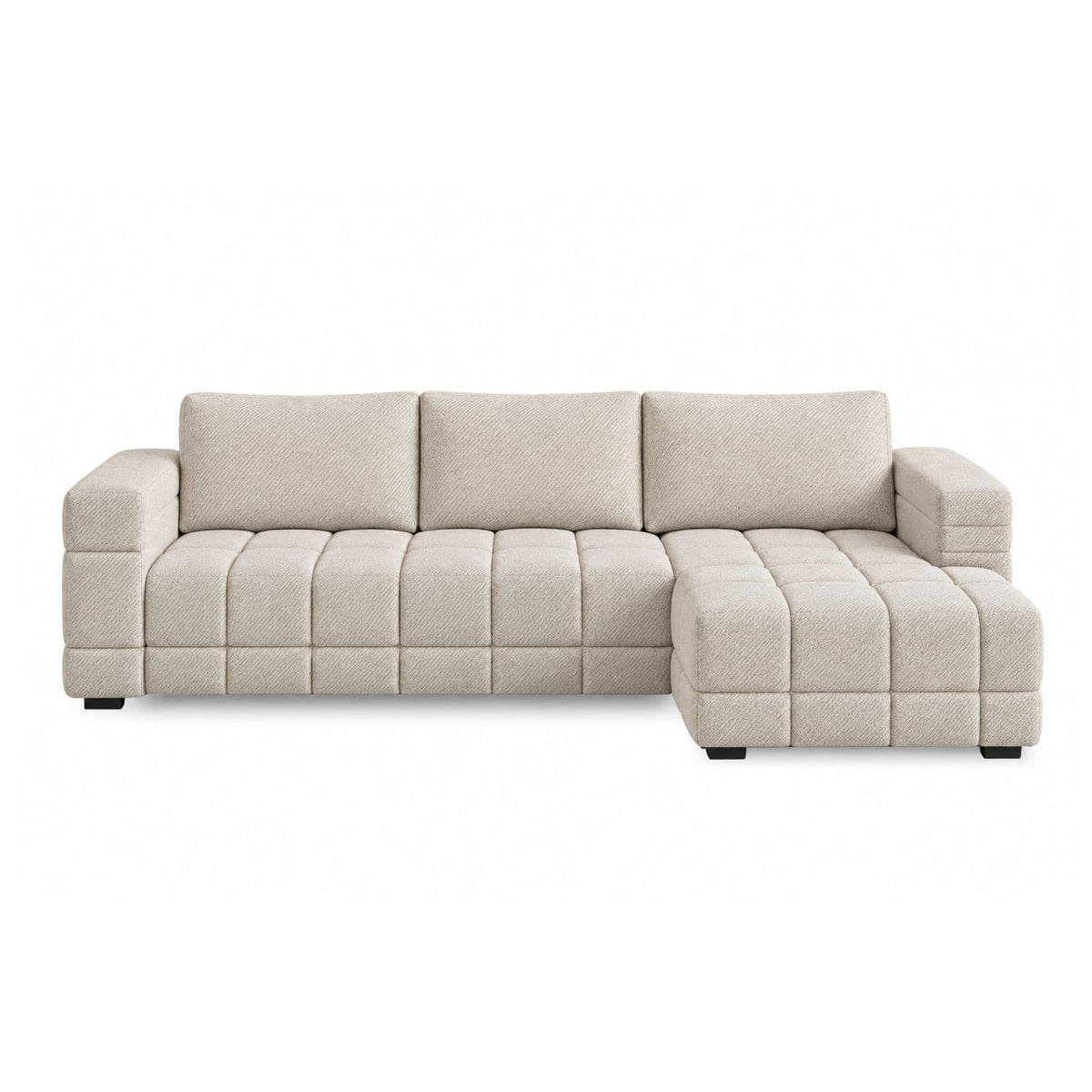 Sofa En L Modular En Madera Pino Faed Marfil
