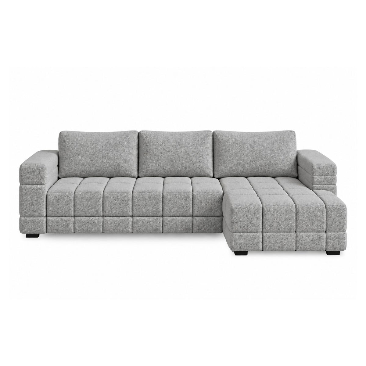 Sofa En L Modular En Madera Pino Faed Gris