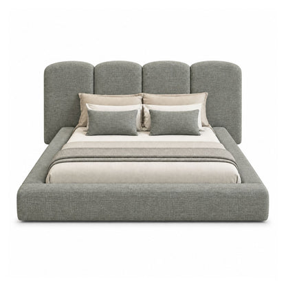 Cama Paleta King Nix En Madera Pino 200x200 Gris Plomo