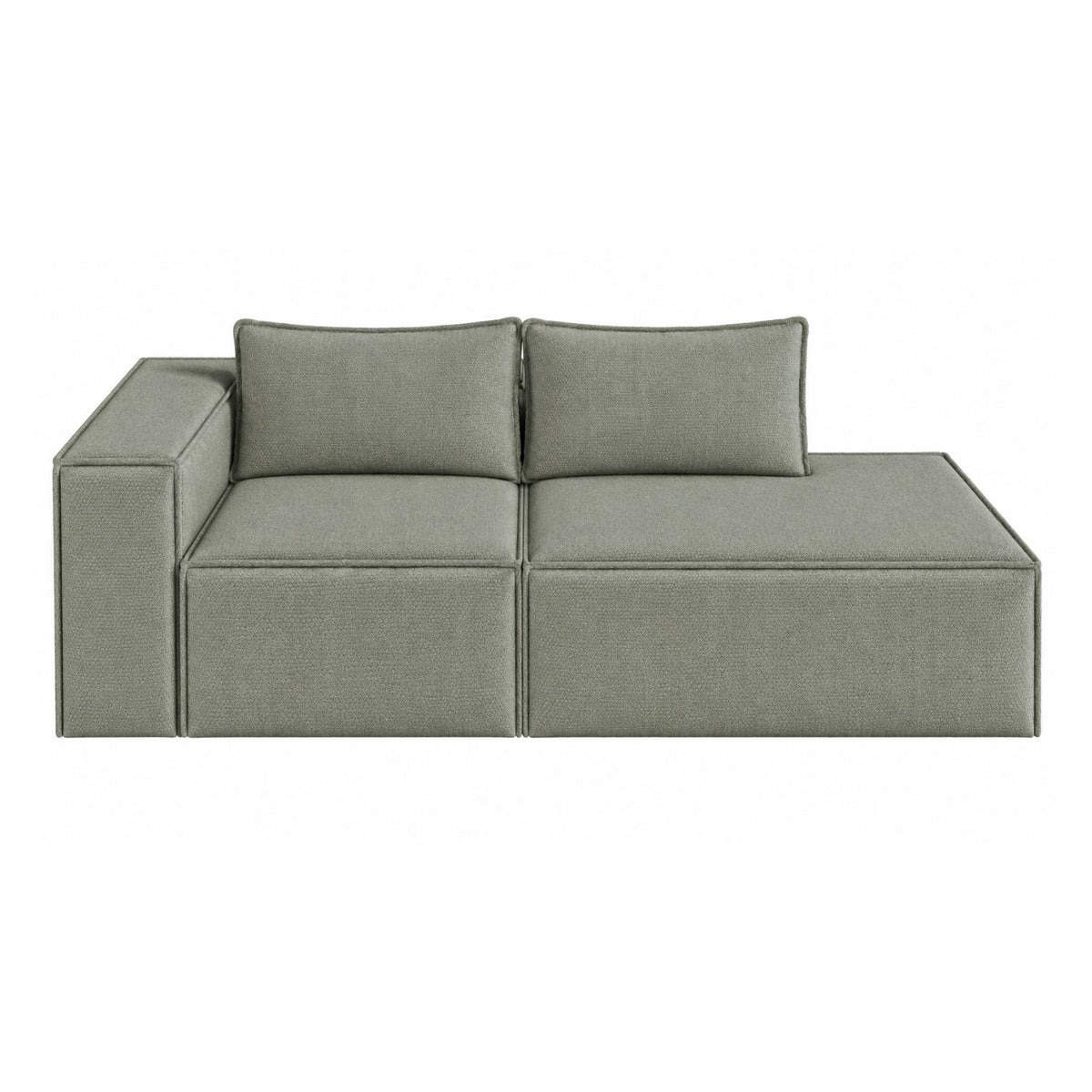 Sofa Modular Nexo En Madera Pino con Tela Premium Gris Plomo