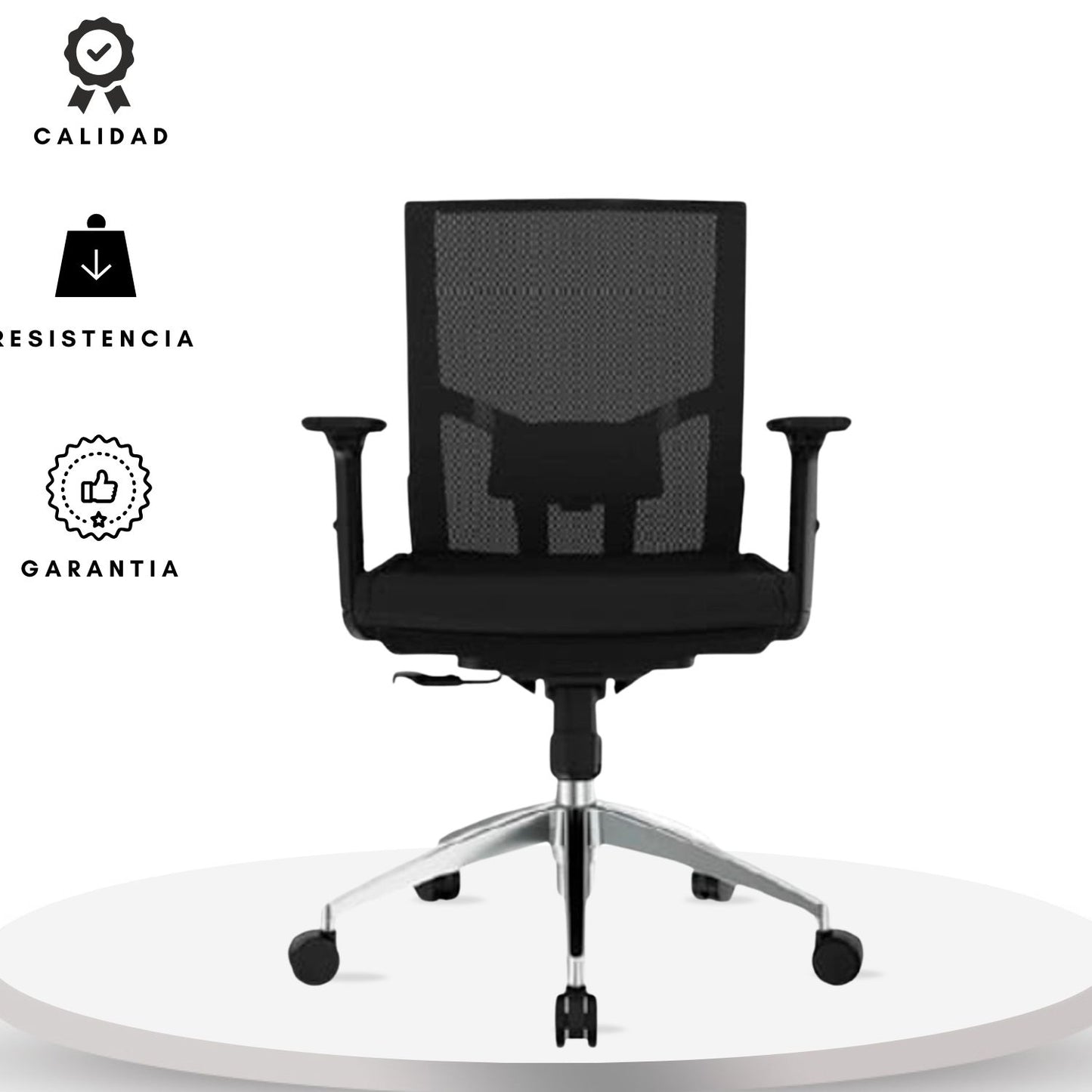 Silla De Oficina Jaspen Malla Gerente 116X48X64 Negro