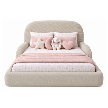 Cama Infantil Montessori con Madera Pino  100x190 Taupe