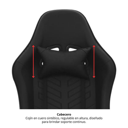 Silla Gamer Zarly Negro 139x53x34