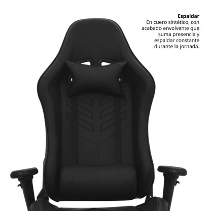 Silla Gamer Zarly Negro 139x53x34