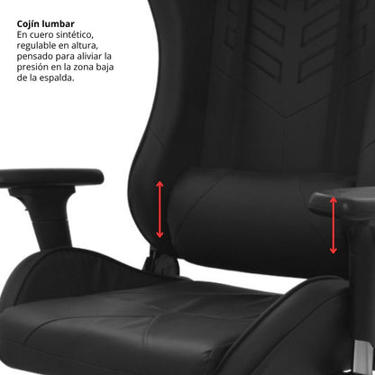 Silla Gamer Zarly Negro 139x53x34