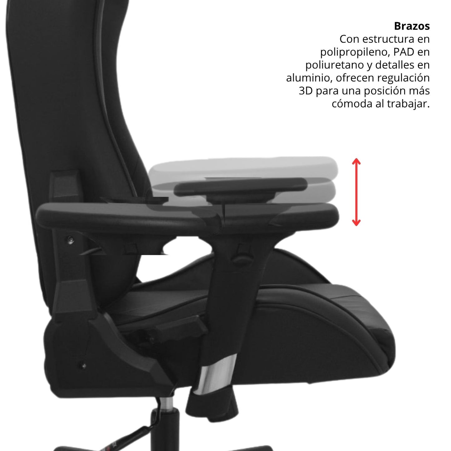 Silla Gamer Zarly Negro 139x53x34