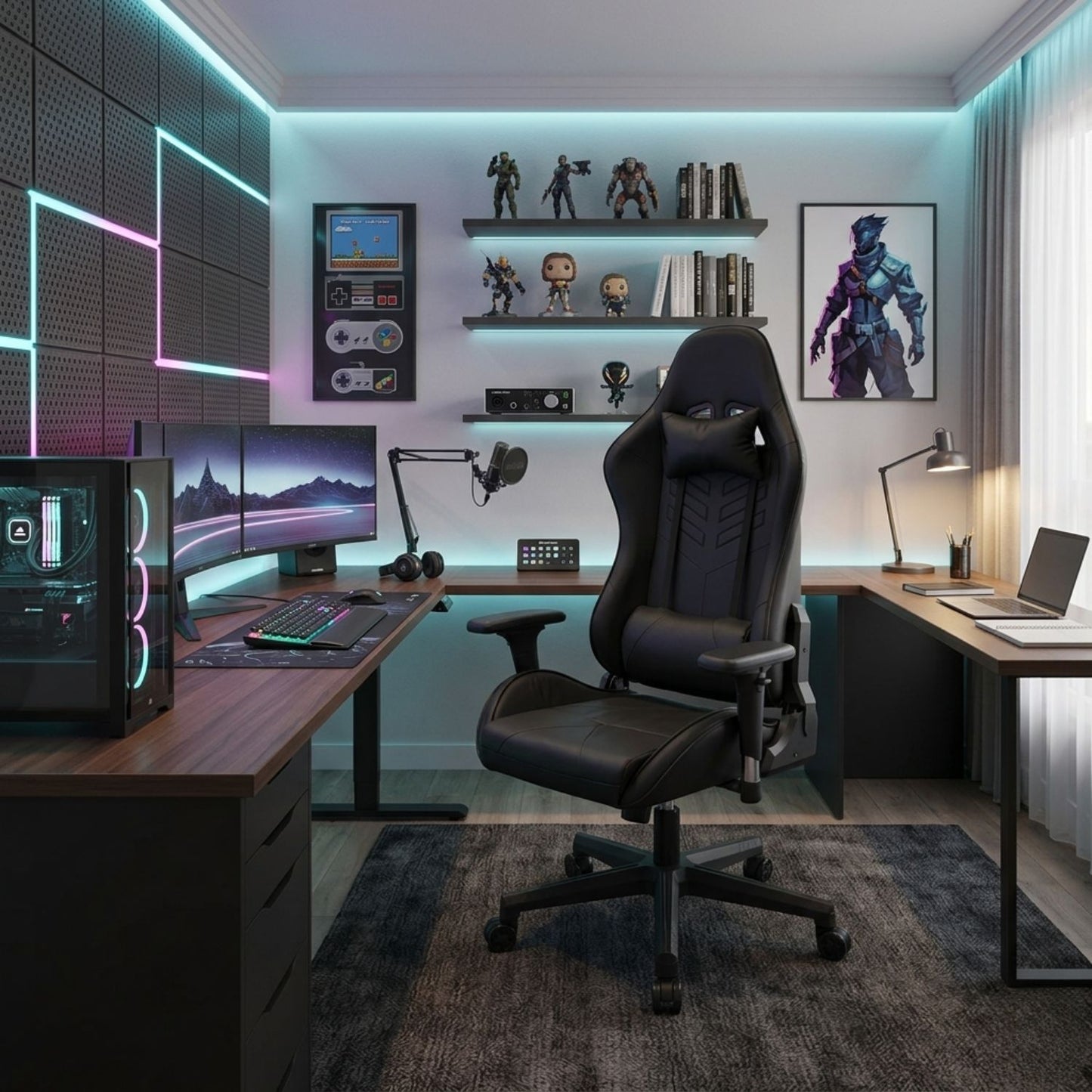 Silla Gamer Zarly Negro 139x53x34
