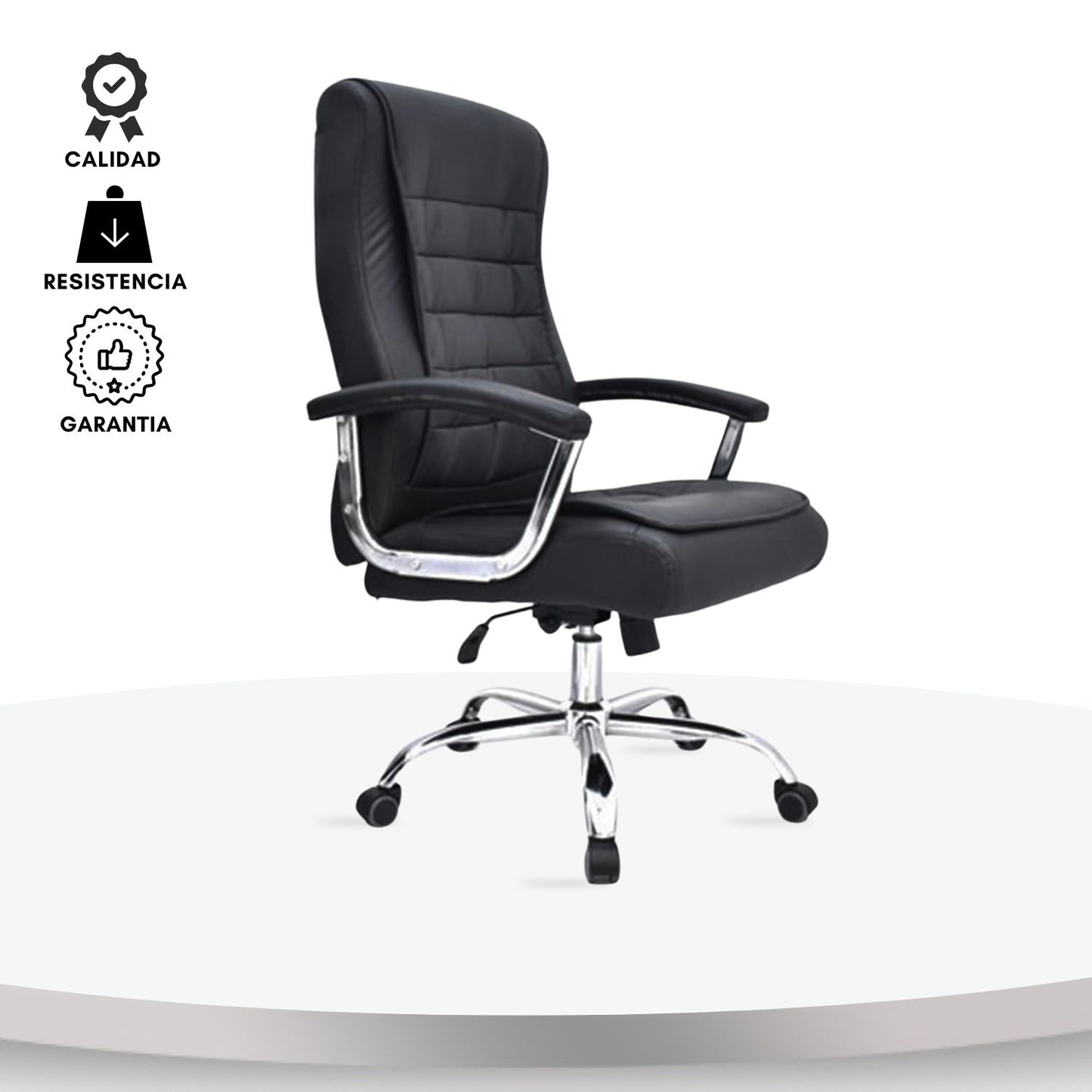 Silla Presidencial Skin Negro 117x64x50