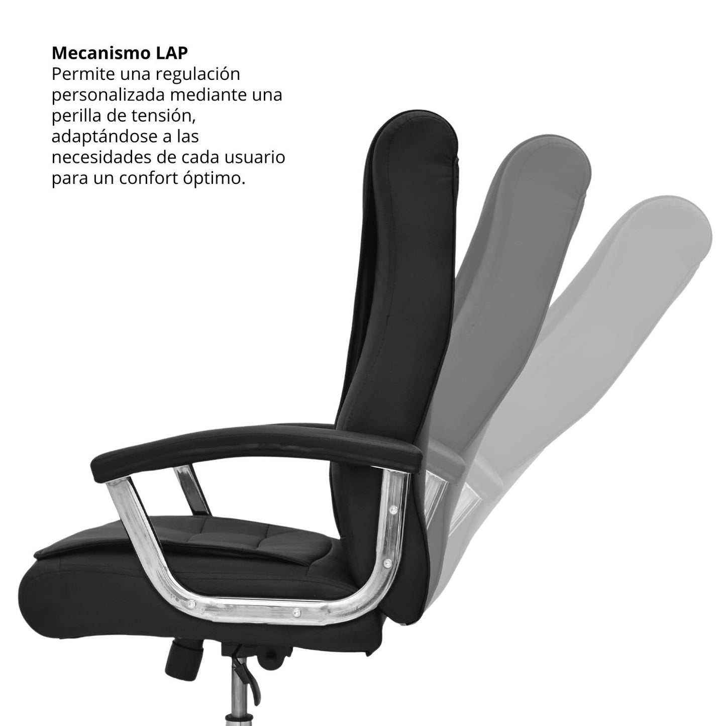 Silla Presidencial Skin Negro 117x64x50