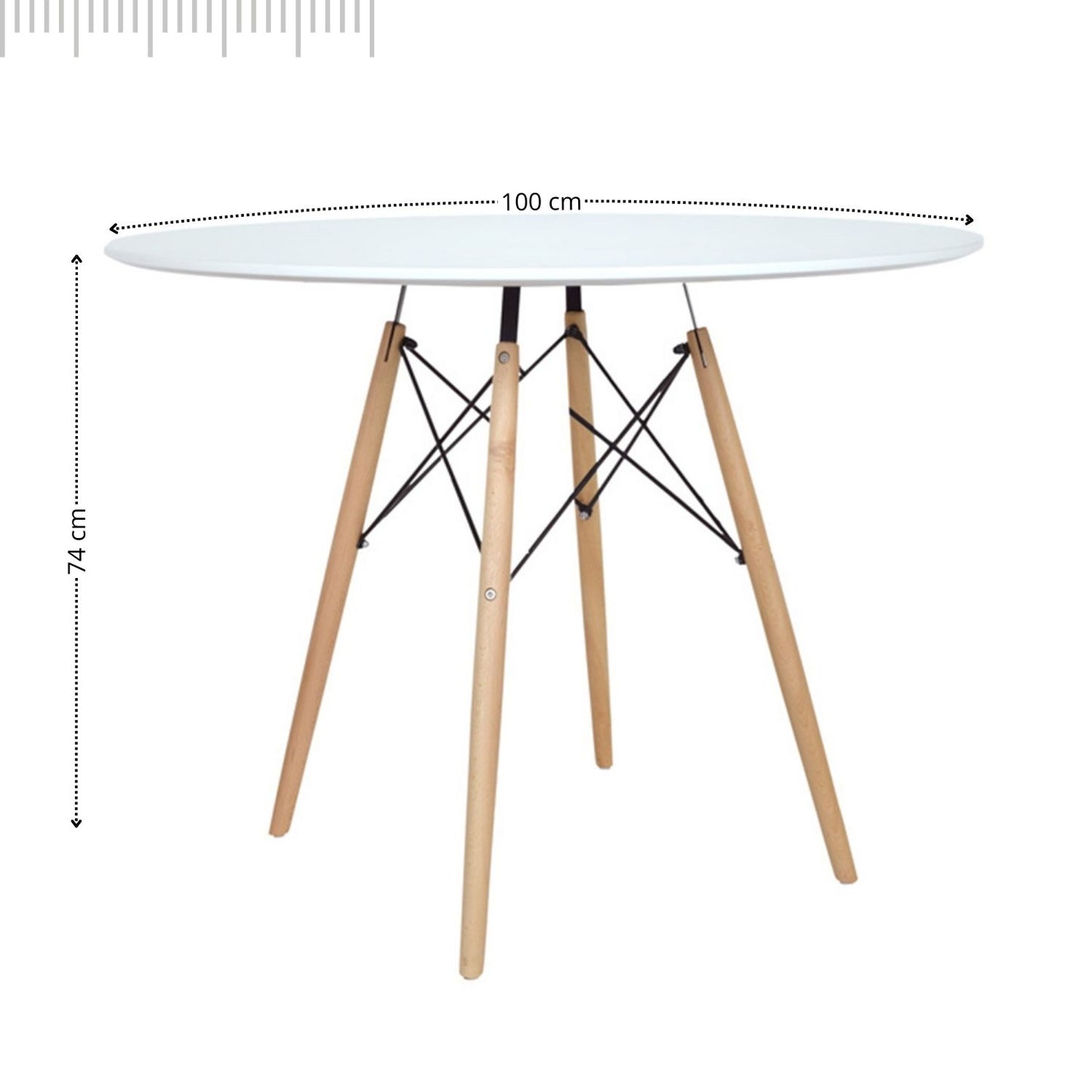 Mesa Eames Redonda 100 cm