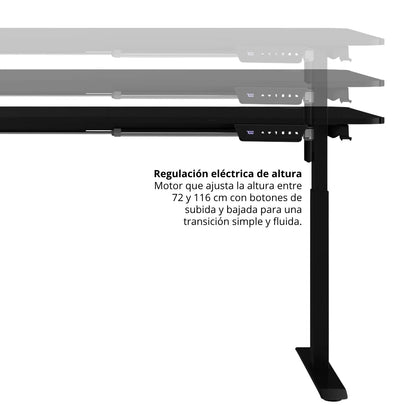 Escritorio Regulable con luces Gamer Evox Negro