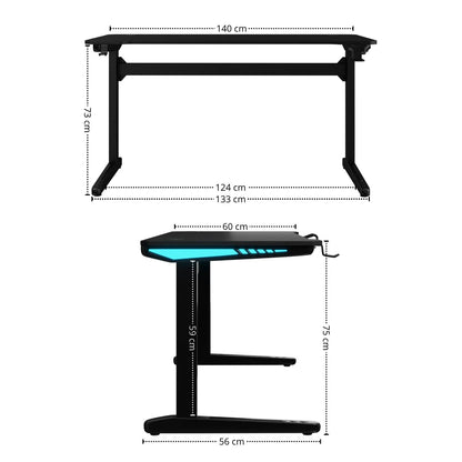 Escritorio Gamer Con Luces Lumia 73x133x56