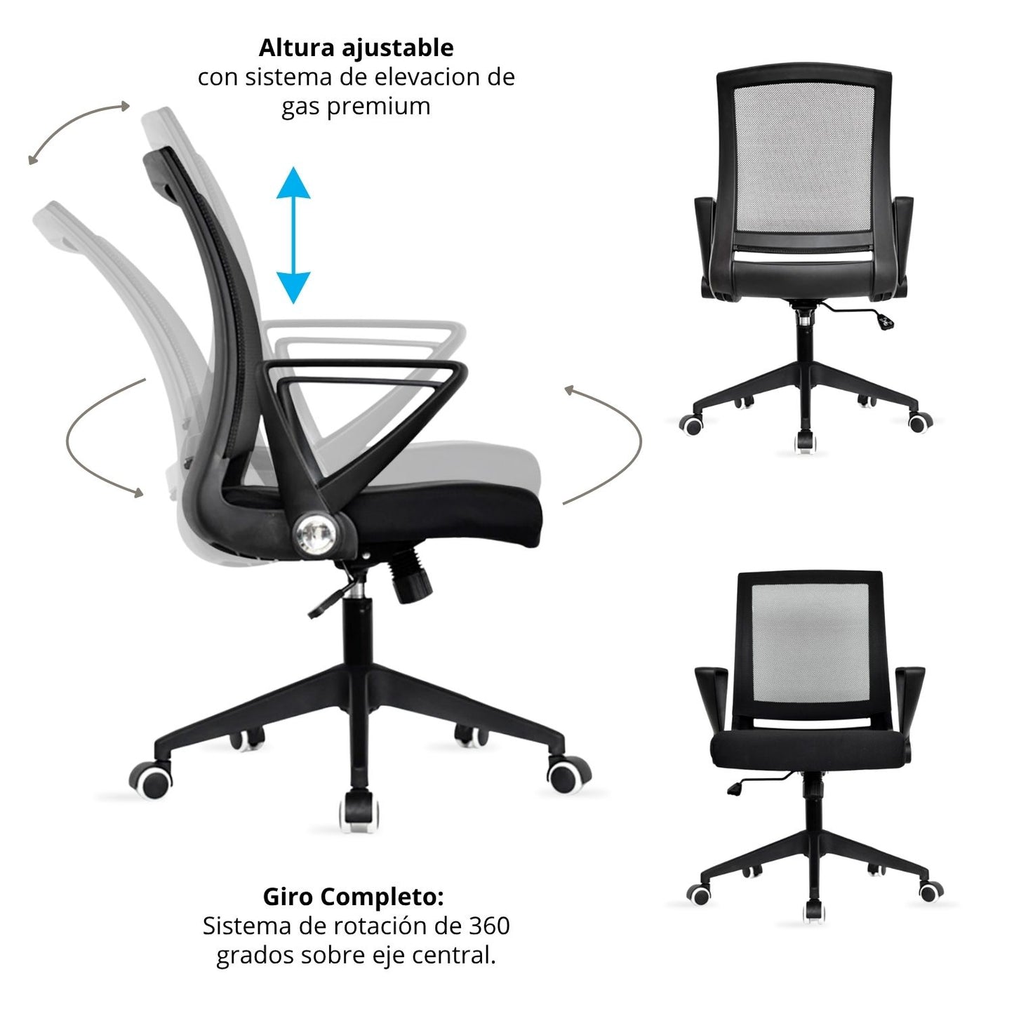 Silla De Oficina Kristen Negro