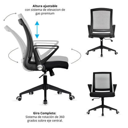 Silla De Oficina Kristen Negro