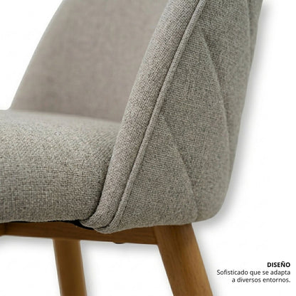 Silla Tapizada Anix Beige Tela