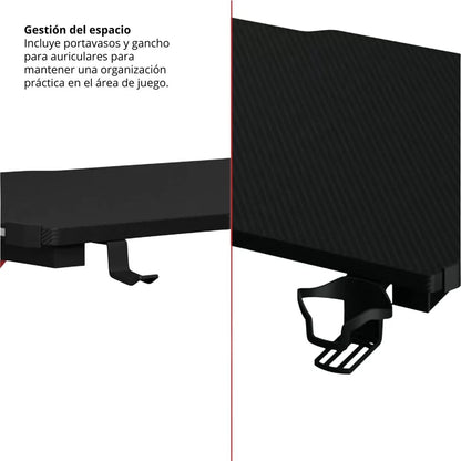 Combo Gamer: Silla Ergonomica Brazos 3D y Escritorio con Luces