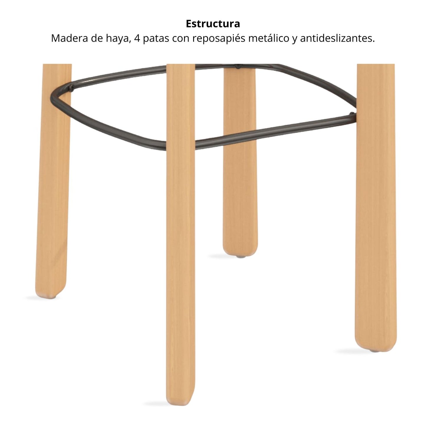 Silla De Barra Ivera Madera 100x42x38