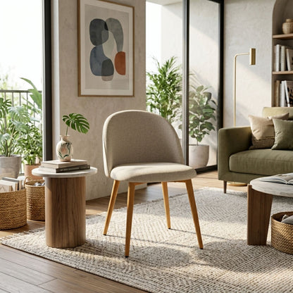 Silla Tapizada Anix Beige Tela
