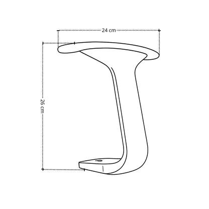 Par De Brazos Fijos  Para Silla De Oficina