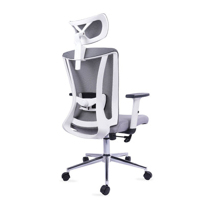 Silla Pluxy Presidente Gris Blanco