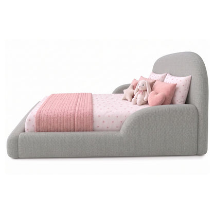 Cama Infantil Montessori con Madera Pino  100x190 Gris Plata