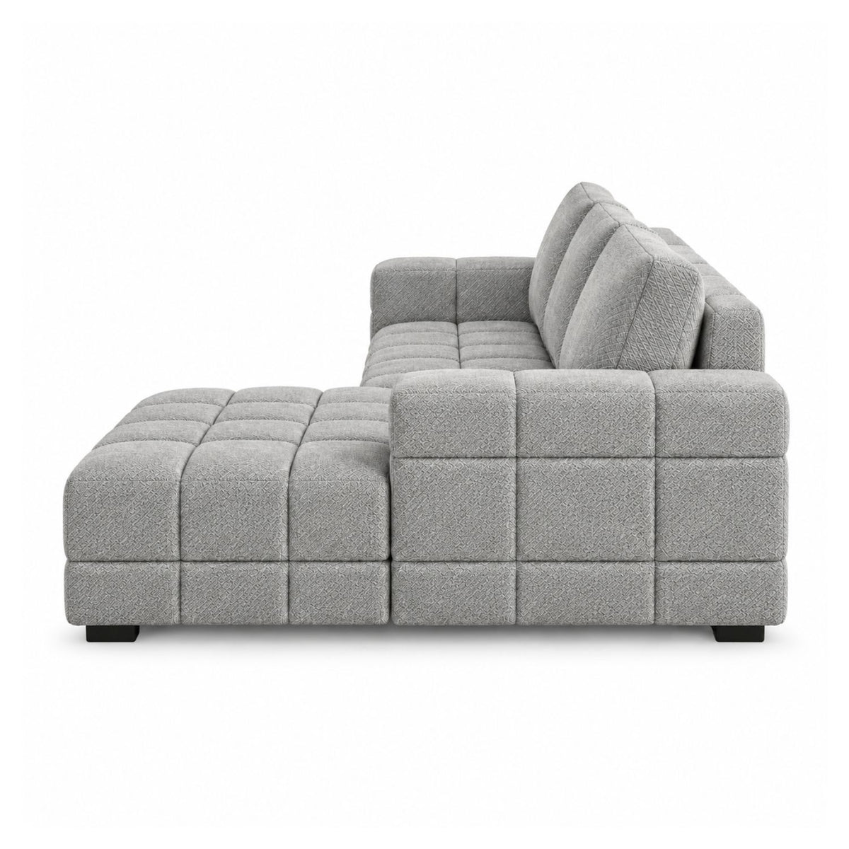 Sofa En L Modular En Madera Pino Faed Gris