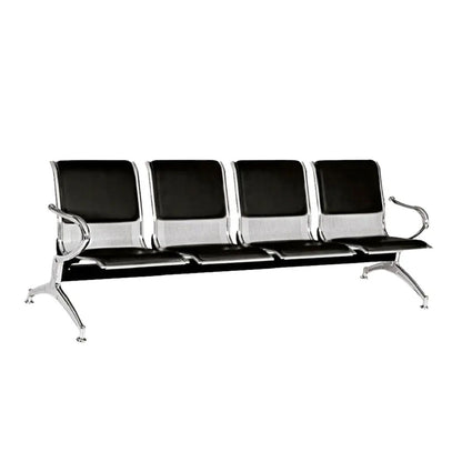 Silla Tandem 4 Puesto Tapizado Negro