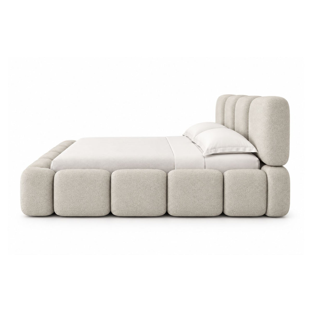 Cama Doble Tommy En Madera Pino 140x190 Taupe