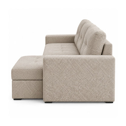 Sofa cama en L Multifuncional Con Baul Gabel Marfil