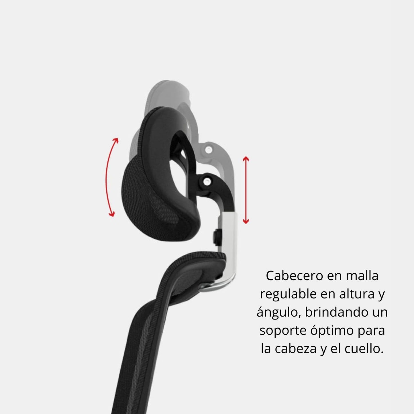 Silla De Oficina Jaspen Malla Presidente 124X48X64 Negro