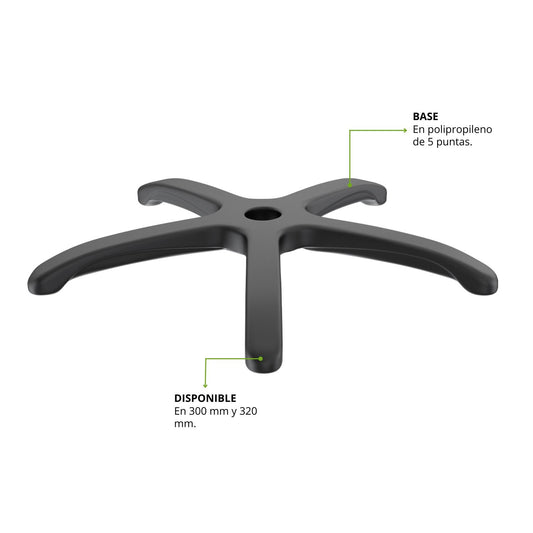 Araña De Nylon Para Silla De Oficina 60X31X5