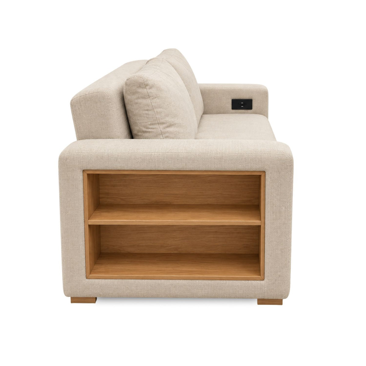 Sofa Cama Multifuncional Con Repisas, Conexión USB y Cama Auxiliar Koni Arena