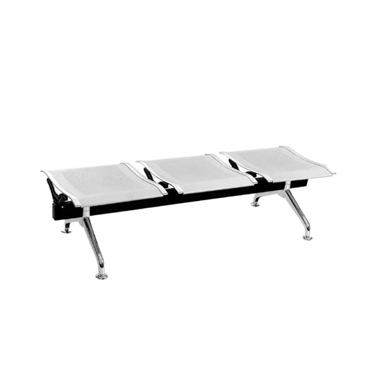 Silla Tandem 3 Puestos Gris Sin espaldar Gris