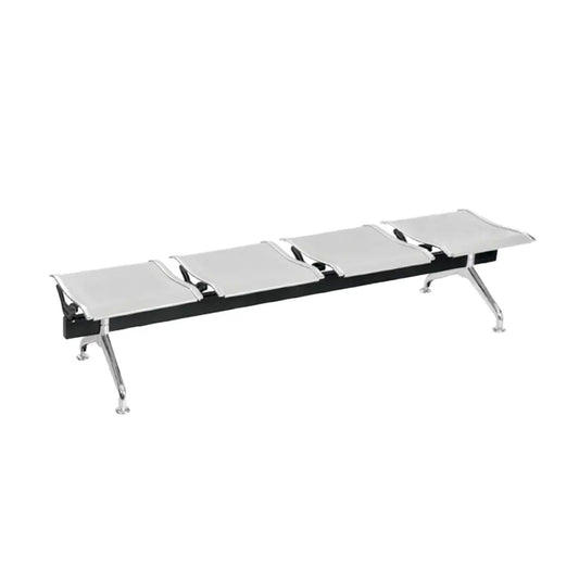 Silla Tandem 4 Puestos Gris Sin espaldar Gris