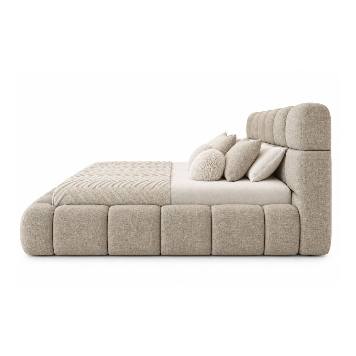 Cama Nube Doble En Madera Pino 140x190 Beige