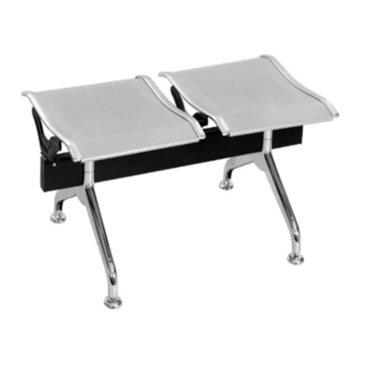 Silla Tandem 2 Puestos Gris Sin espaldar Gris