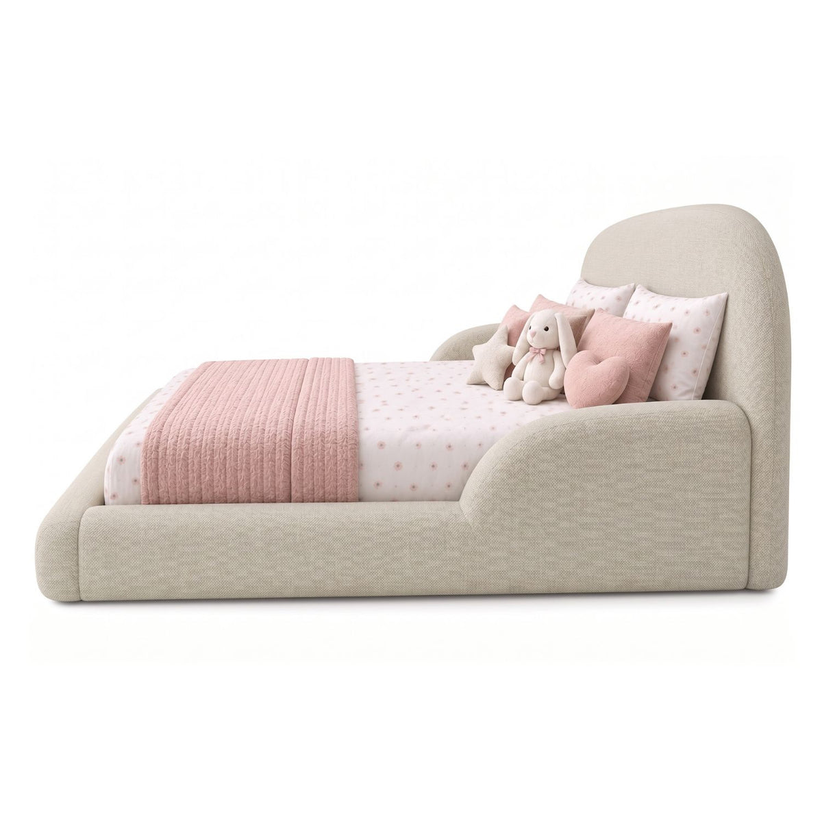 Cama Infantil Montessori con Madera Pino  100x190 Taupe