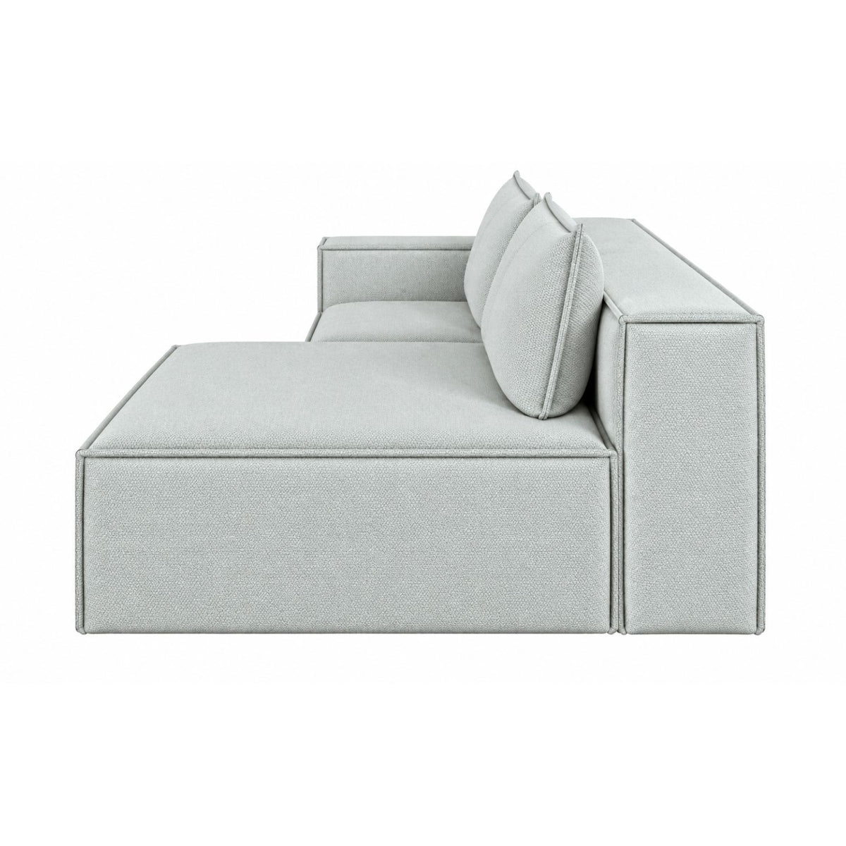Sofa Modular Nexo En Madera Pino con Tela Premium Gris Perla