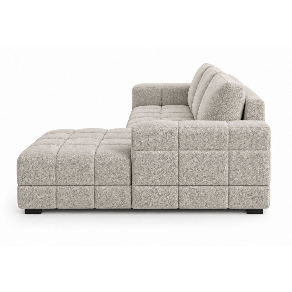 Sofa En L Modular En Madera Pino Faed Taupe