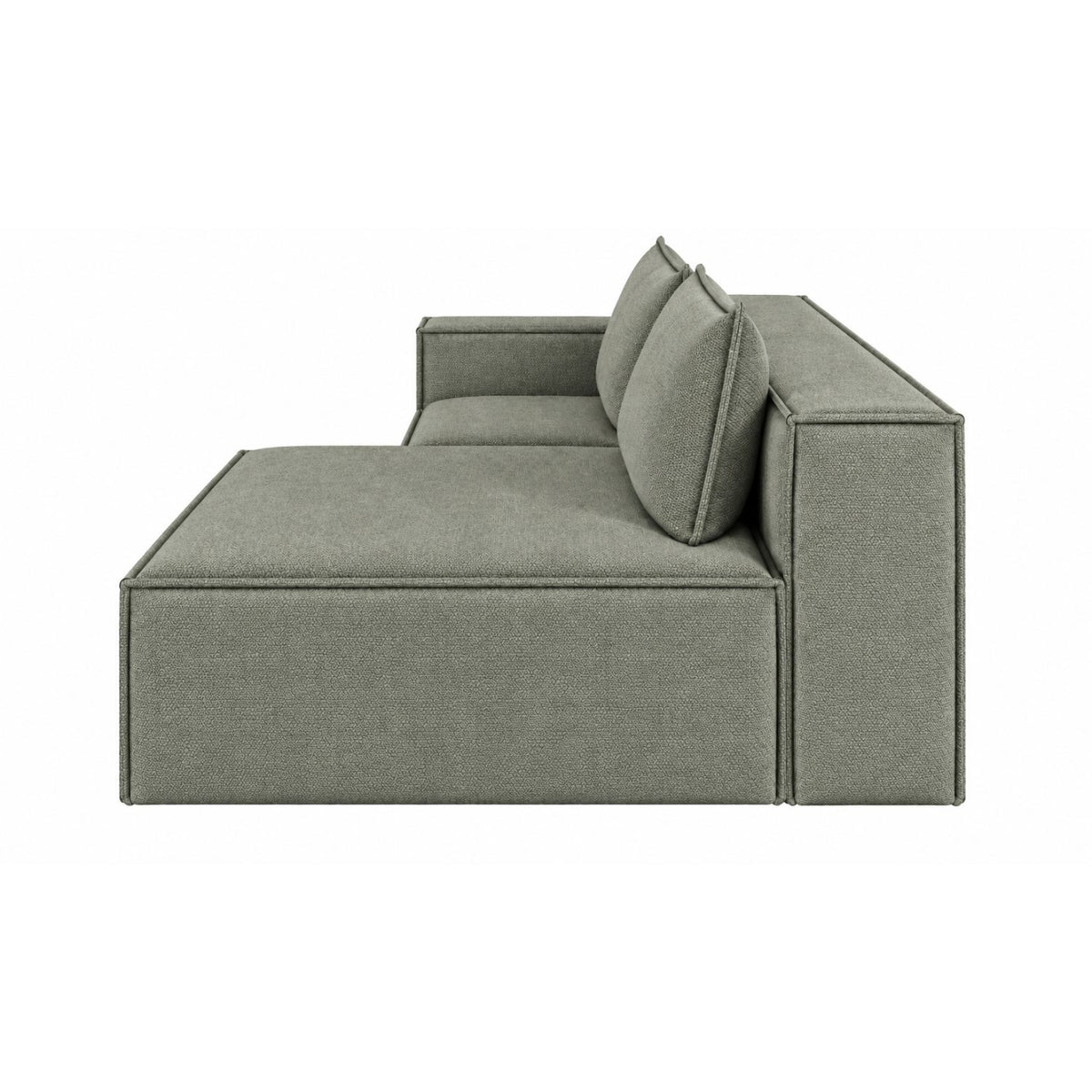Sofa Modular Nexo En Madera Pino con Tela Premium Gris Plomo