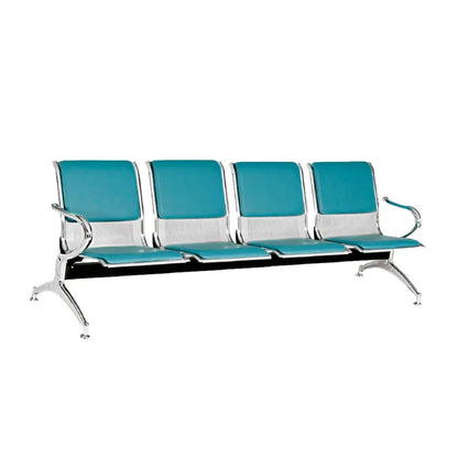 Silla Tandem 4 Puesto Tapizado Verde