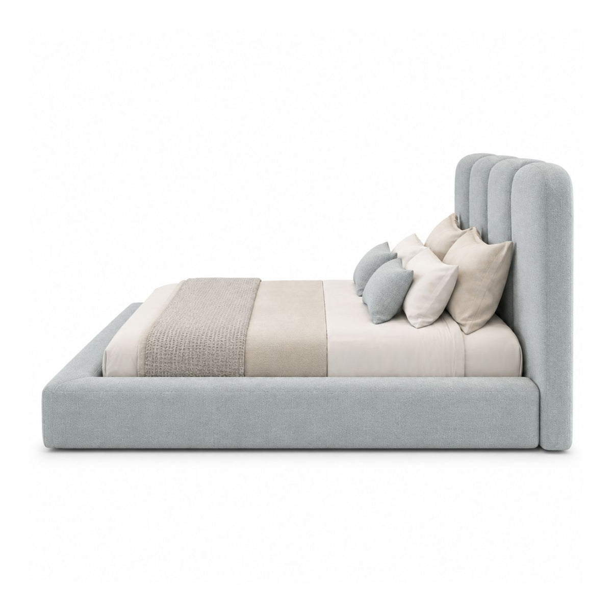 Cama Paleta Queen Nix En Madera Pino 160x190 Gris Plata