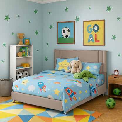 Base Cama Nido con Espaldar Sencillo Infantil Lupe  taupe