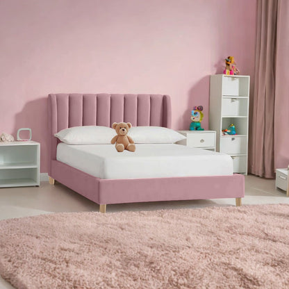 Base Cama con Espaldar Semidoble Infantil Bony 120x190x115 rosado