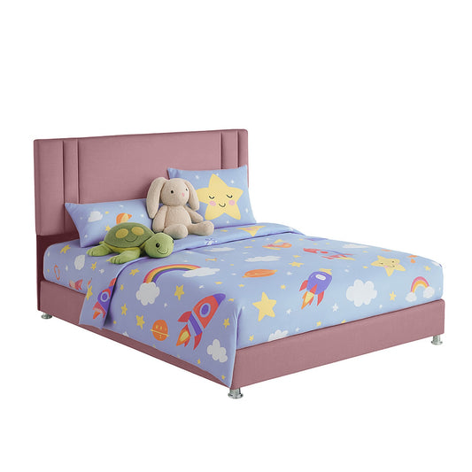 Base Cama Nido con Espaldar Semidoble Infantil Lupe  rosado