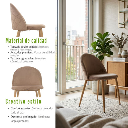 Silla Tapizada Anix Capuchino