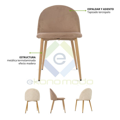 Silla Tapizada Anix Capuchino