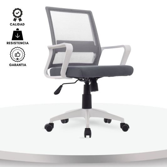 Silla De Oficina Gerente Stolk Gris 100X63X51
