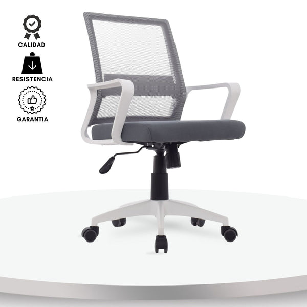 Silla De Oficina Gerente Stolk Gris 100X63X51
