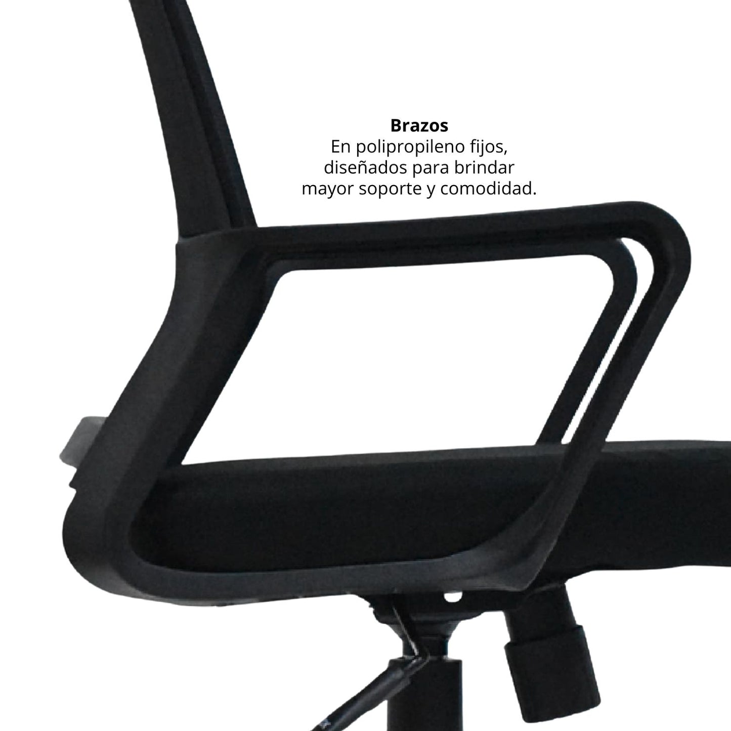 Silla De Oficina Gerente Stolk Negra 100X63X51